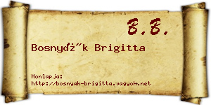 Bosnyák Brigitta névjegykártya