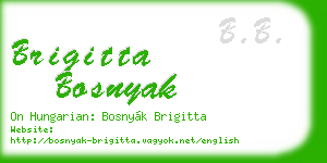 brigitta bosnyak business card